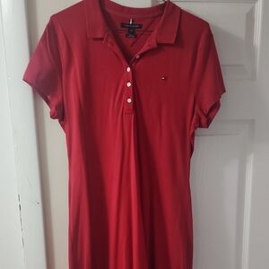 Tommy Hilfiger Women's Red Polo Shirt